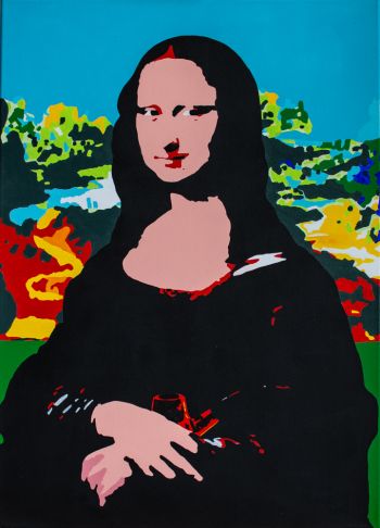 Mai 2020.
Mona Lisa re-visitée.
Acrylique sur toile.
Dim:50 x 70 cm.