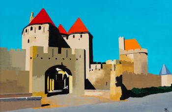 Octobre 2023 - Acrylique sur toile. Dim: 81 x 54
- Cité de Carcassonne