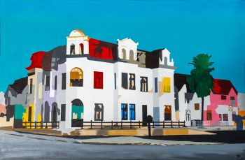 Janvier 2024 - Acrylique sur toile. Dim: 90 x 60 - Ville de Sawkpomund en Namibie