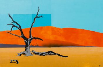 Septembre 2024 -
Acrylique sur toile. Dim: 120x60